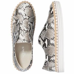 J/Slides Karla Snake-Printed SlipOn Sneakers
